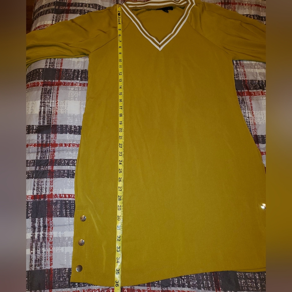 Amisu Striped Trim Quarter Sleeve T-Shirt Dress - Picture 11 of 15